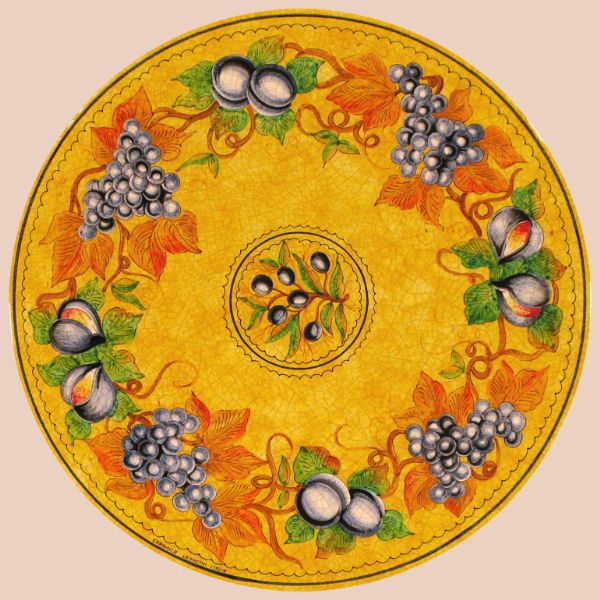 LEO022 T  - TOP - In the photo: 110 cm. diameter table<BR><BR>Volcanic stone, 3 cm thick. Suitable for inside and outside, resistant to a temperature range of -60 to 1000 °C.