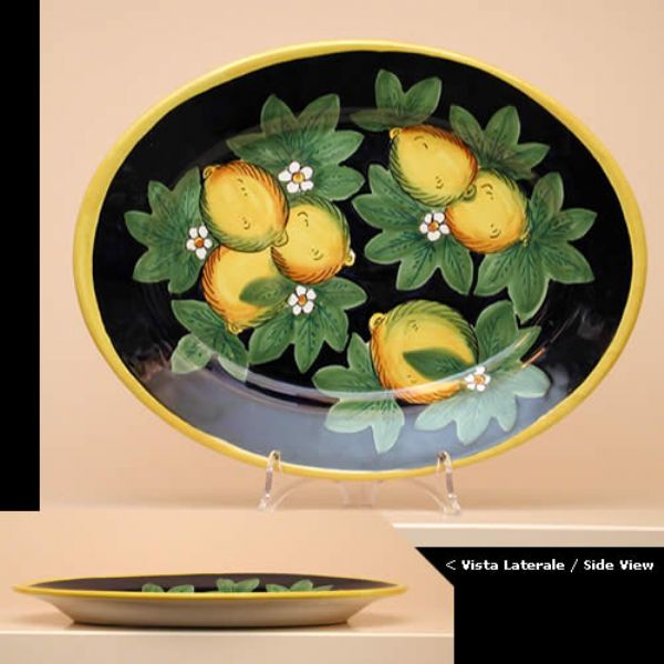 LI112 42 - Oval serving tray, cm.42x32