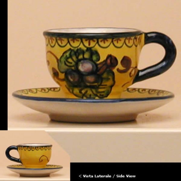 UV218 06 6 - Set of 6 espresso cups (cm.6h) with saucer
