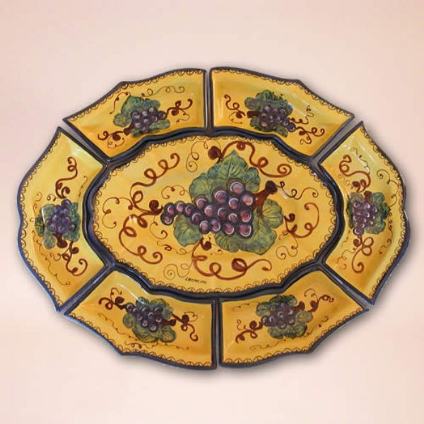 UV223 60 - Oval hors d'oeuvre , cm. 60x48, 7 pieces