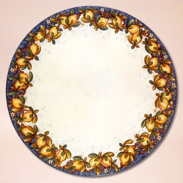 LEO159 T  - TOP - In the photo: 130 cm. diameter table<BR><BR>Volcanic stone, 3 cm thick. Suitable for inside and outside, resistant to a temperature range of -60 to 1000 °C.