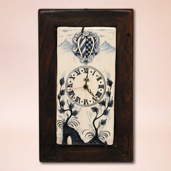 OG03R 37 - Clock with wood frame cm. 37x23