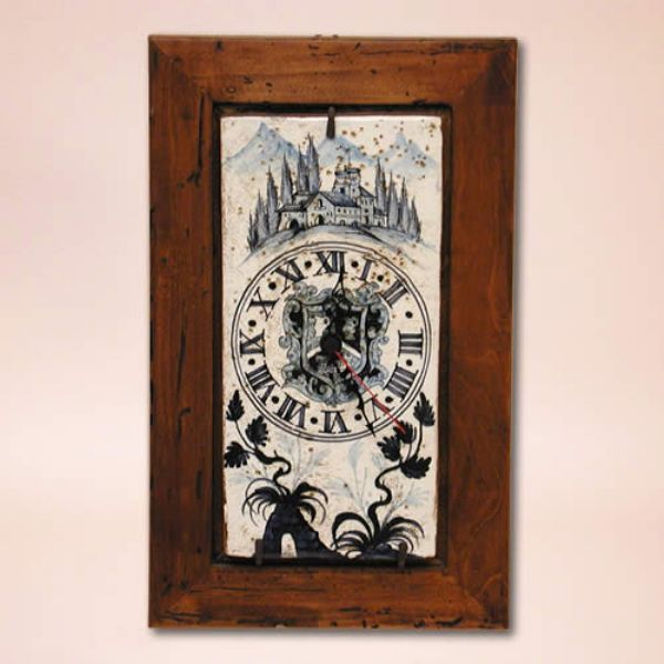 OG04R 37 - Clock with wood frame cm. 37x23