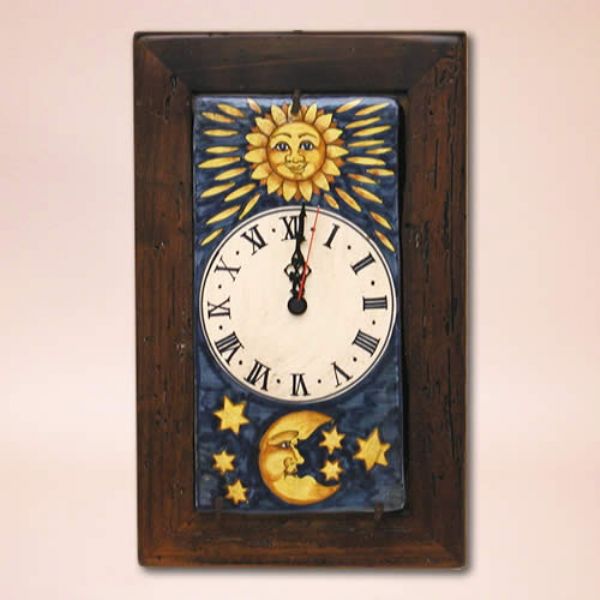 OG06R 37 - Clock with wood frame cm. 37x23