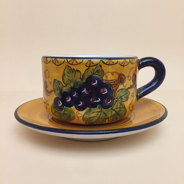 UV218 08 6 - Set of 6 breakfast cups(cm.8h) with saucer