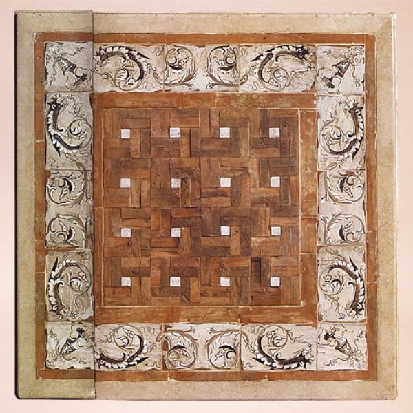 AF 01 - In the photo:120x120 cm. table<BR><BR>Cotto & Pietra.