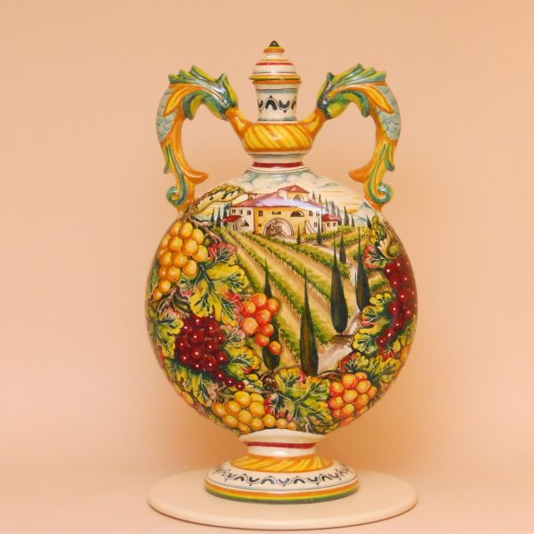 PT701B 55BA - Water bottle with dolphinhandles cm. 55hx30l. (countryside)