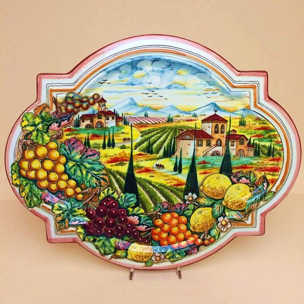 PT601X 50BP - Large wall tile cm. 50x40 (countryside scene)