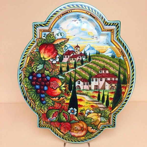PT601X 50BP - Large wall tile cm. 50x40 (countryside scene)
