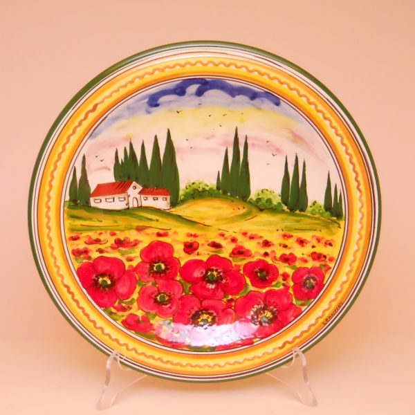 PT301D 30P - Wall plate cm. 30 d. (poppies)
