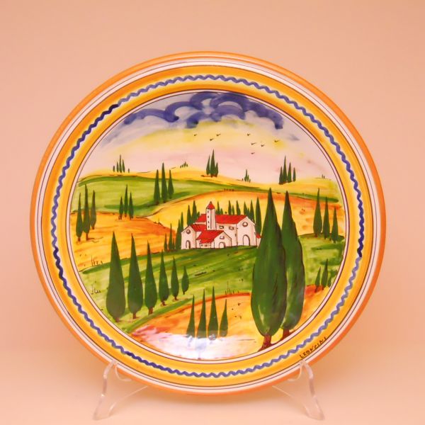 PT301D 30C - Wall plate cm. 30 d. (cypress trees)