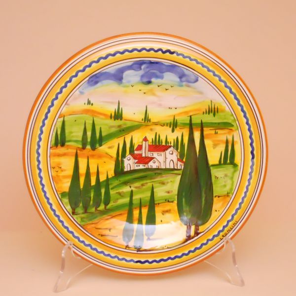PT301C 25C - Wall plate cm. 25 d. (cypress trees)