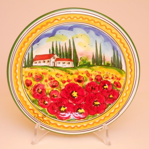 PT301B 20P - Wall plate cm. 20 d. (poppies)