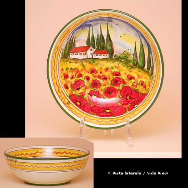 PT211G 25P - Bowl cm. 25 d. (poppies)