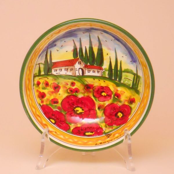 PT211E 17P - Bowl cm. 17 d. (poppies)