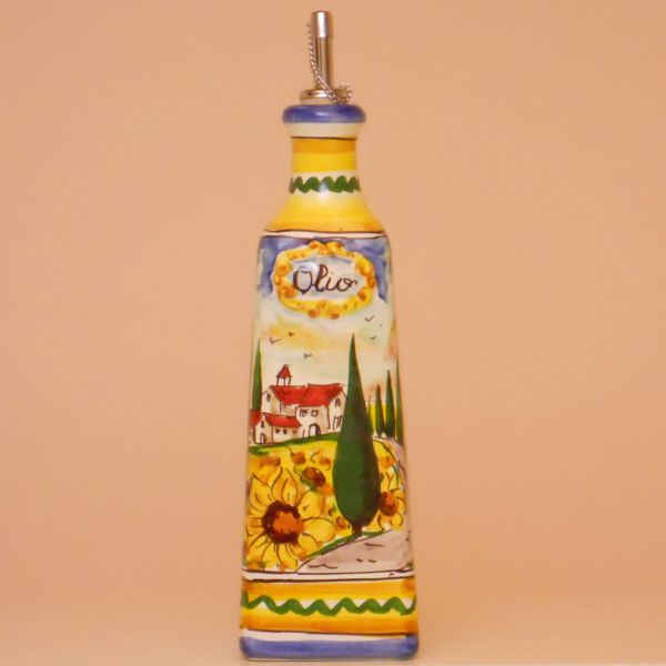 PT205D 27QG - Square bottle cm. 27 h. olio (sunflowers)