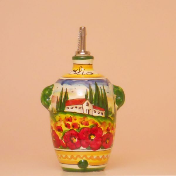 PT205A 16VP - Oil bottle cm. 16 h. (poppies)