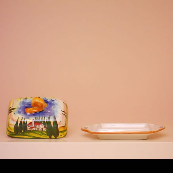 PT109A 11C - Butter dish with lid cm. 21 l. x 11 h. (cypresstress)