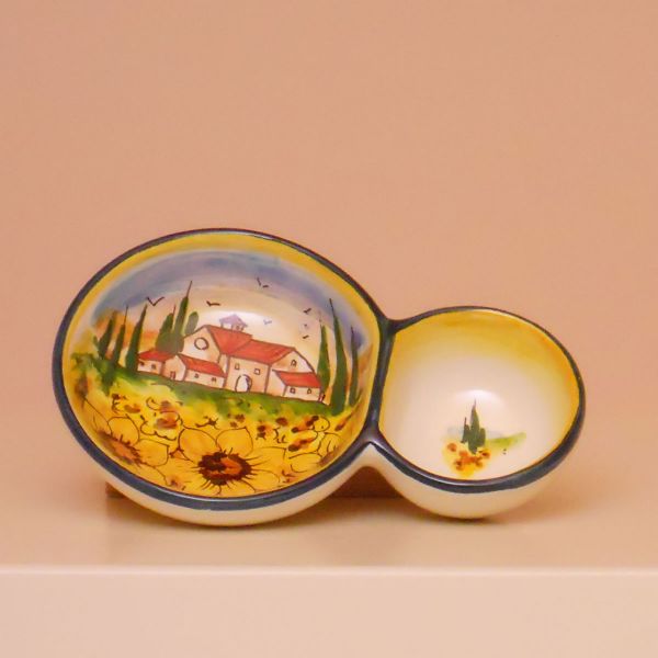 PT213A 17G - Olive dish cm. 17 l. (sunflowers)