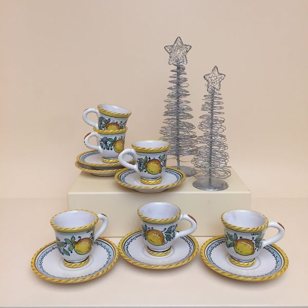 PRO 0002 - 1 Set composed of: 6 coffee cups (espresso size), 6 saucers