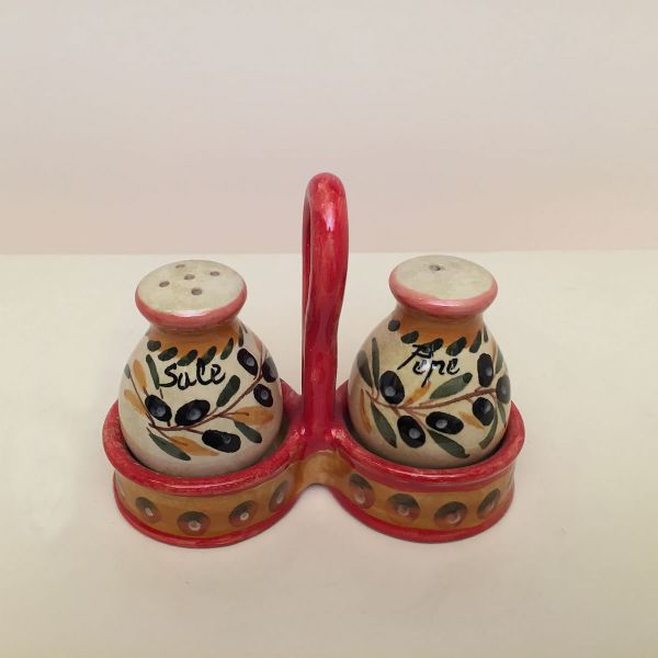 OL106 13 - Salt and pepper set cm.13h