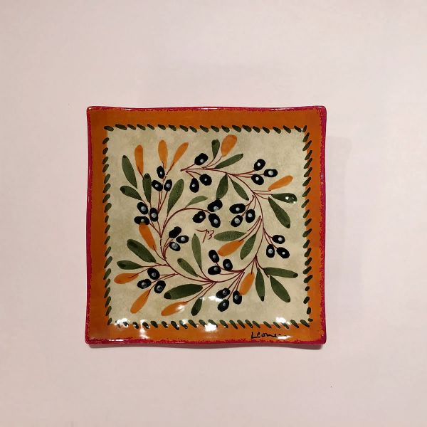 OL120 18Q - Square plate cm. 18x18