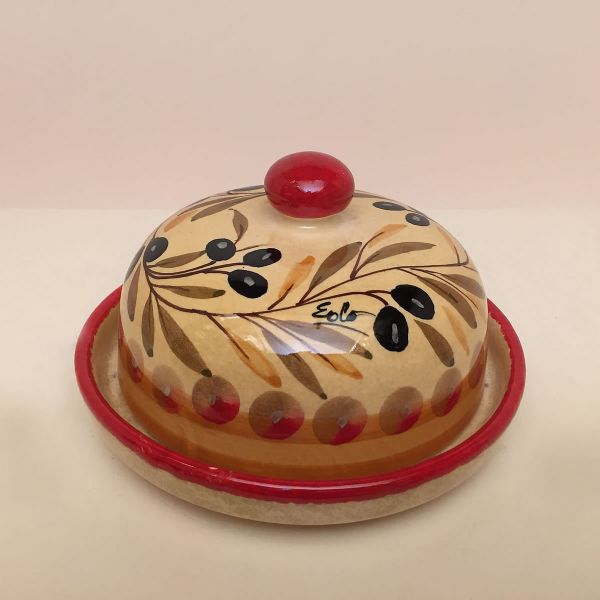 OL109A 19 - Round butter dish cm 16x10h