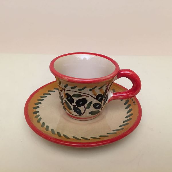 OL118 06 6 - Set of 6 espresso cups cm.7h withsaucer