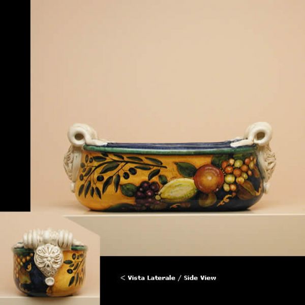 GN402B 42 - Rectangular flower holder (outer dimensions: cm. 42x16x13 H, inner dimensions: cm. 32x15x12 H)