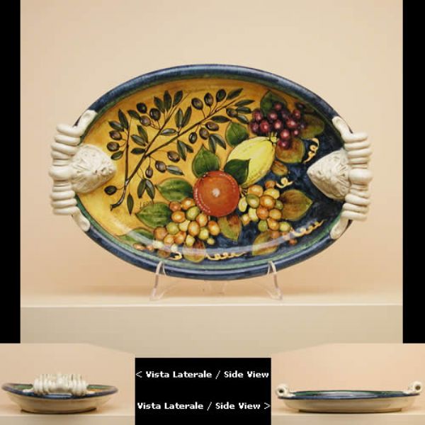 GN412B 46 - Oval tray cm. 46x32x9 H