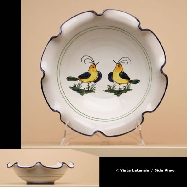 UC114 30 - Undulated bowl, diameter cm.30, inches 11.81