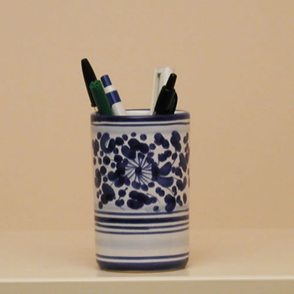 AB109 11 - Glass/Pencil holder, cm.11H, inches 4.33