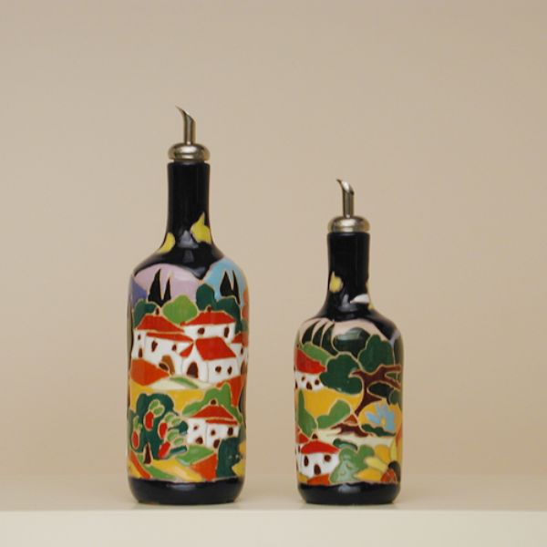 NB205AB 20 25 - Set of 2 bottles with pourer naif night, cm 20h and 25h
