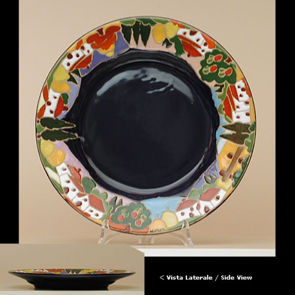 210D 28 6 - Set of 6 dinner plates cm. 28d naif night 