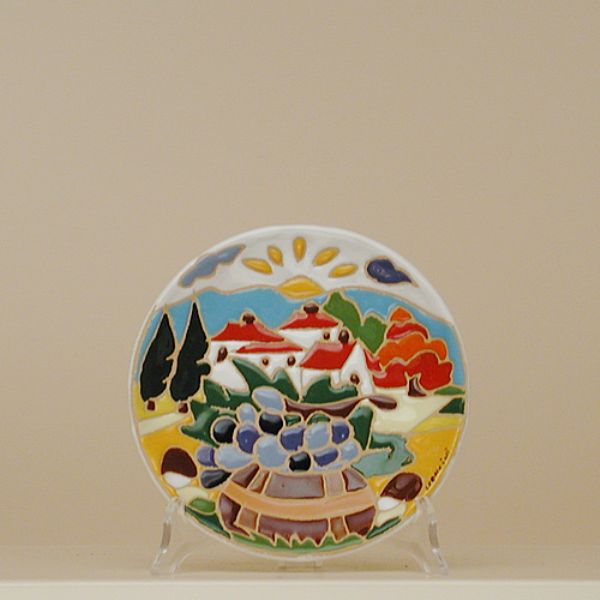 NW215A 15A - Small round plate cm. 15d Autumn, naif day