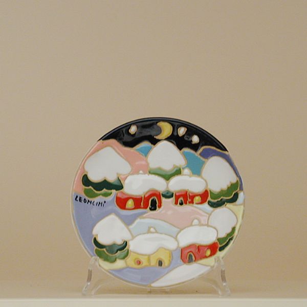 NB215A 15I - Small round plate cm. 15d Winter, naif night
