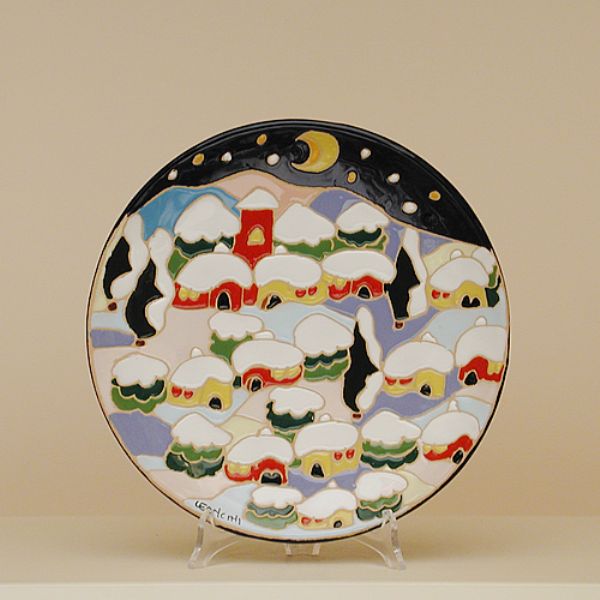 NB215C 25I - Round plate cm. 25d winter naif night