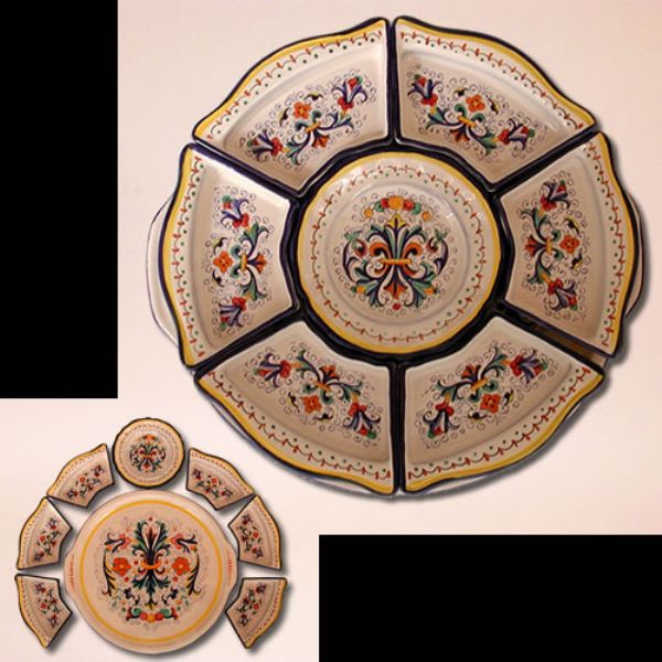 FO422 42 - Round appetizer set, diameter cm.42, 8 pieces
