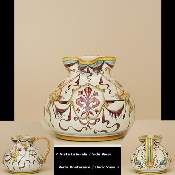 RG104C 24 - Pitcher, medium width, with the florentine lily cm.24h