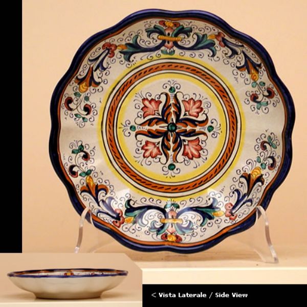 FO414 25 - Scallop-edged plate, diameter cm.25