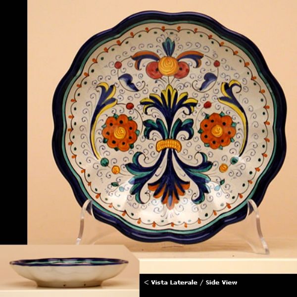 FO414 29 - Scallop-edged plate, diameter cm.30