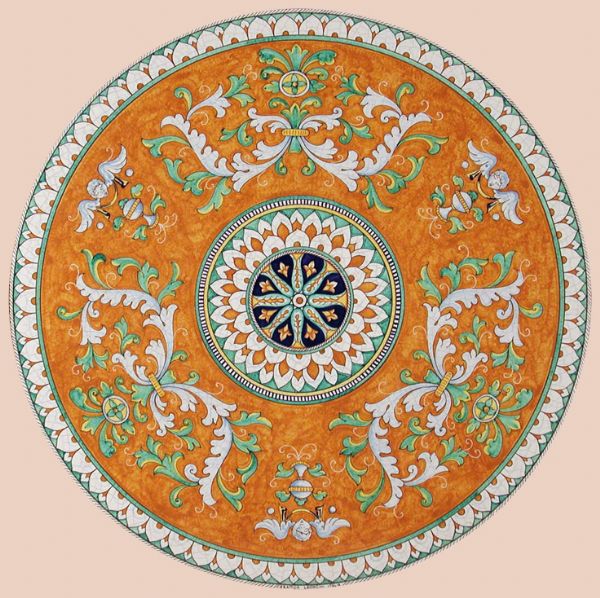 LEO035 T - TOP - In the photo: 130 cm. diameter table<BR><BR>Volcanic stone, 3 cm thick. Suitable for inside and outside, resistant to a temperature range of -60 to 1000 °C.