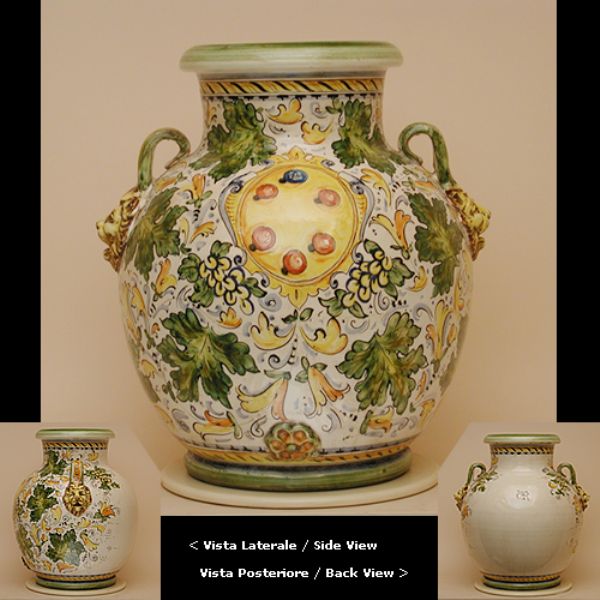 C110B 48M - Round Jar cm. 48 H cafaggiolo colori 