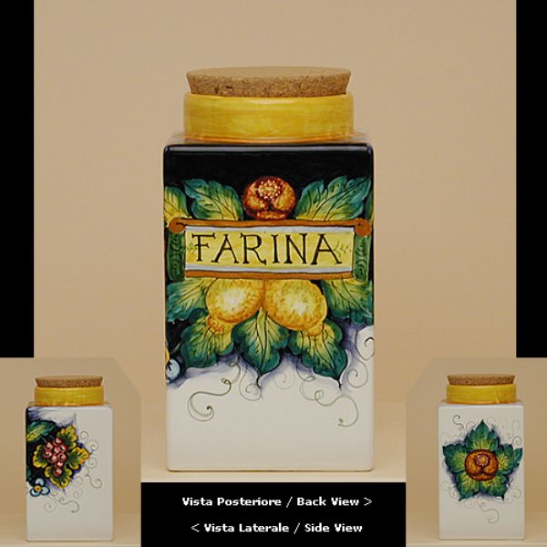 UL226D 25 - Square jar cm 25 flour