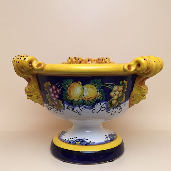 UL227C 37 - Centerpiece with curled handles cm 37d.x28h
