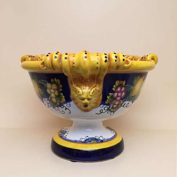 UL227C 37 - Centerpiece with curled handles cm 37d.x28h
