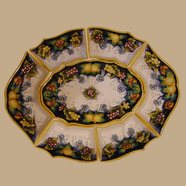UL223D 88 - Large oval appetizer set 7 pcs. cm 88 x 70