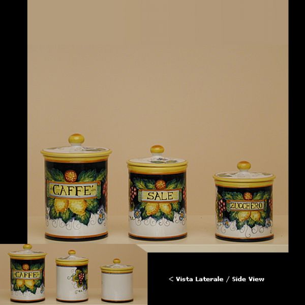 UL201ABC 18 15 12 - Set 3 jars: coffee, salt and sugar cm.18 - 15 - 12h