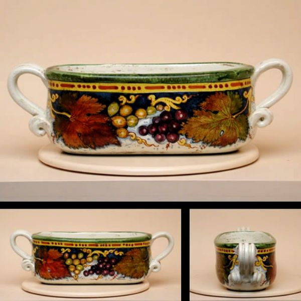 VA342A 40 - Rectangular flower holder outer size cm.40 x 16 x 12H  inner size cm.27 x 13 x 7H