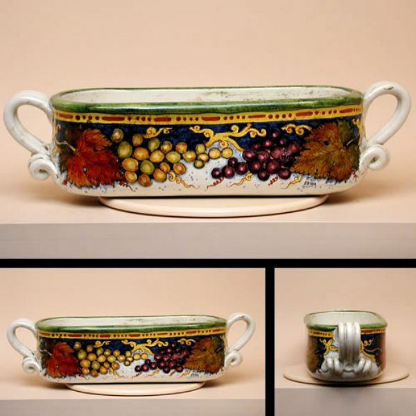 VA342C 56 - Rectangular flower holder outer size cm.56 x 21 x 13H  inner size cm.39 x 17 x 12H
